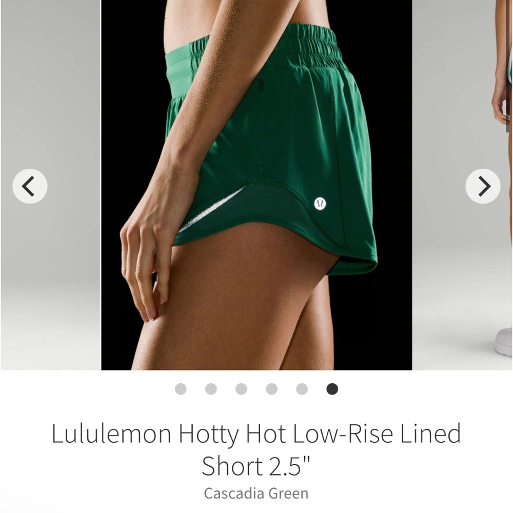 Lululemon Cascadia Green Low-Rise hottie hot Shorts NWT size 10!!
